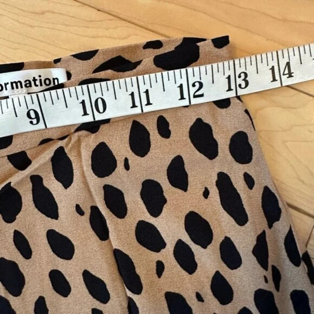 NEW Reformation Bea Skirt in Leopard | Brown/Tan - size 2 - Picture 10 of 10